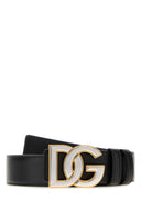 Dolce & Gabbana Wendegürtel aus schwarzem Leder