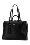 Dolce & Gabbana Black Leather Vittoria Shopping Bag