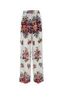 Dolce & Gabbana Printed Twill Wide Leg Pant