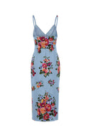 Dolce & Gabbana bedrukte stretch satijnen jurk