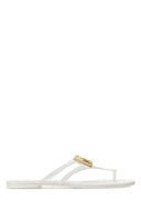 Dolce & Gabbana White Rubber Thong Slippers