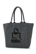 Isabel Marant Grey Canvas Small Yenky Shopping Bag