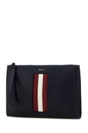 Bally Navy Blue Leather Clutch