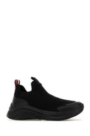 Bally Black Fabric Woge Slip Ons