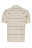 Brioni Embroidered Cotton And Linen Polo Shirt