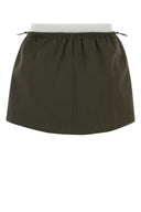 Alexander Wang Olive Green Cotton Mini Skirt