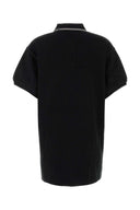 T By Alexander Wang Black Cotton Mini Polo Dress