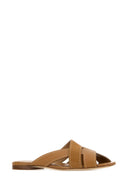 Tod's Biscuit Suede And Leather Slippers