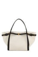 Tod's White Canvas Small Shopping Bag
