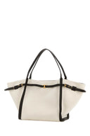 Tod's White Canvas Medium Shopping Bag