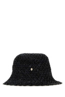 Cappello da pescatore Rio in rafia nera Helen Kaminski