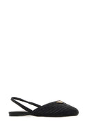 Prada Black Raffia Ballerinas