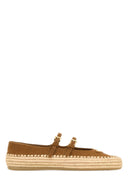 Prada Camel Suede Ballerinas