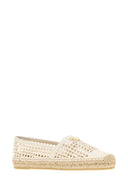 Prada Ivory Crochet Espadrilles