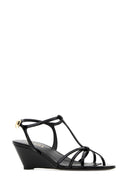 Prada Black Leather Sandals