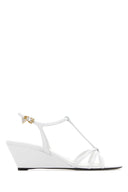 Prada White Leather Sandals