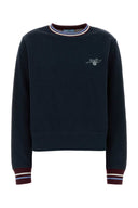 Prada Melange Dark Blue Cotton Sweatshirt