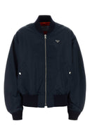 Prada Dark Blue Twill Bomber Jacket