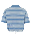 Prada Embroidered Piquet Polo Shirt