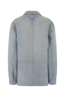 Prada Light Blue Suede Jacket