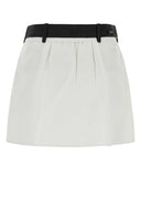 Prada White Poplin Mini Skirt