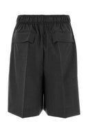 Prada Charcoal Wool Shorts