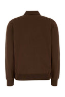 Prada Brown Silk Blend Polo Shirt