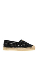Prada Black Crochet Espadrilles