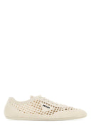 Prada Ivory Crochet Sneakers