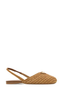 Prada Ballerine in rafia color cammello