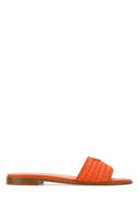 Pantofole Prada in rafia arancione