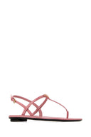 Prada Pink Leather Thong Sandals