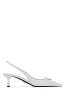 Prada White Leather Pumps