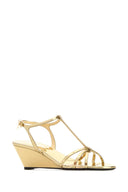 Prada Gold Leather Sandals