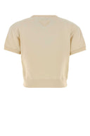 Prada Pastel Yellow Cotton T Shirt