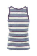 Prada Embroidered Cotton Tank Top