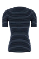 Prada Embroidered Stretch Cotton Blend T Shirt