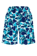 Bape Printed Cotton Abc Camo Shark Bermuda Shorts