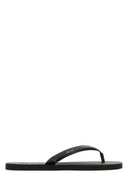 Prada Black Leather Thong Slippers