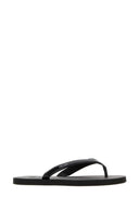 Prada Black Leather Thong Slippers