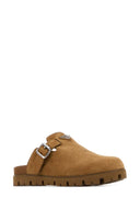 Prada Camel Suede Slippers