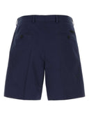 Prada Dark Blue Poplin Bermuda Shorts