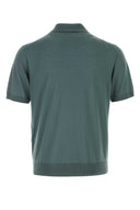 Prada Dark Green Wool Polo Shirt