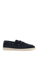 Prada Navy Blue Suede Loafers