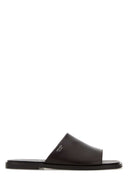 Prada Dark Brown Leather Slippers