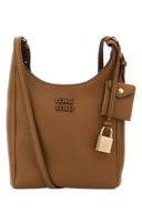 Borsa a tracolla Miu Miu in pelle color cammello