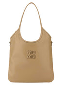 Miu Miu Beige Leather Shopping Bag