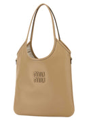Miu Miu Beige Leather Shopping Bag