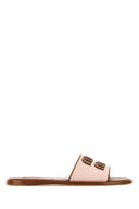 Miu Miu Pastel Pink Fabric Slippers