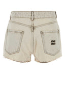 Miu Miu White Denim Shorts